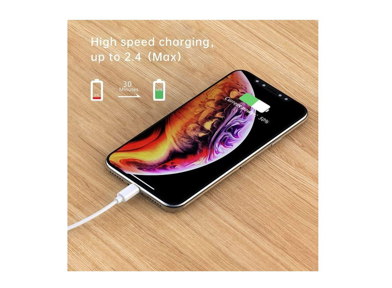  [AUSTRALIA] - 1Pack Apple Original Charger [Apple MFi Certified] Lightning to USB Cable Compatible iPhone Xs Max/Xr/Xs/X/8/7/6s/6plus/5s,iPad Pro/Air/Mini,iPod Touch(White 2M/6.6FT) Original Certified