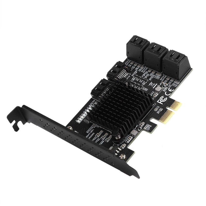  [AUSTRALIA] - PUSOKEI PCI-E to SATA 3.0 Card, 8-Port SATA3.0 Interface Expansion Card, Support 6.0 Gbps/3.0 Gbps/1.5 Gbps, PCI-E to SATA3.0 Board