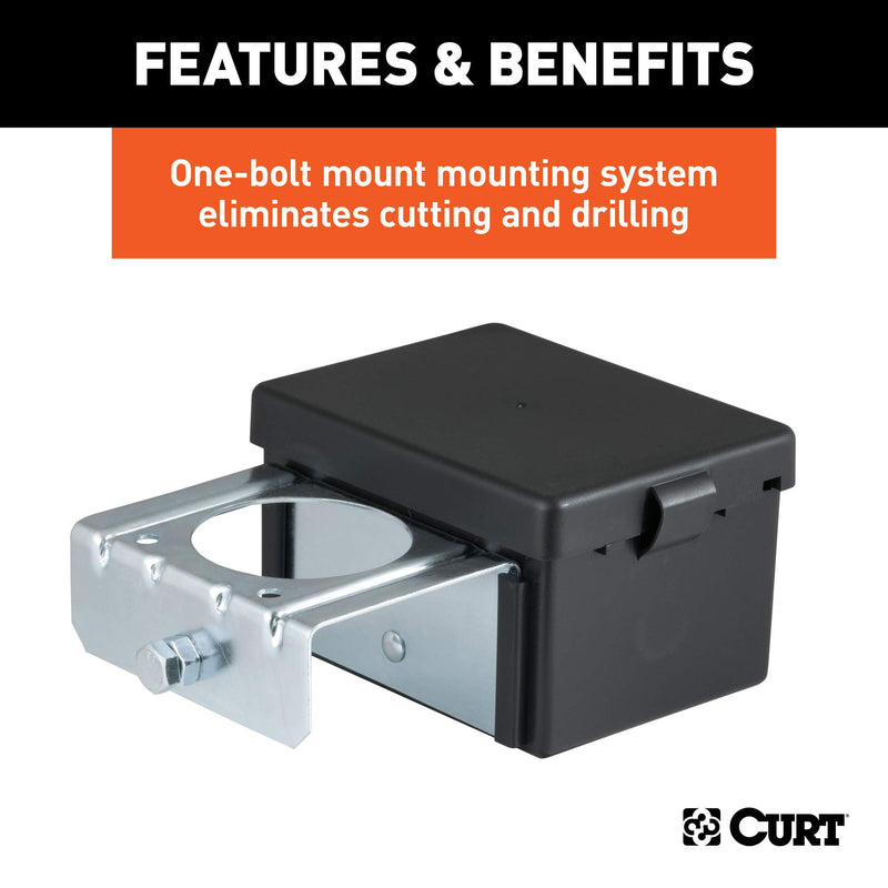  [AUSTRALIA] - CURT 52029 5-Inch x 3-1/4-Inch x 3-7/8-Inch Lockable Breakaway Battery Case with Metal Bracket