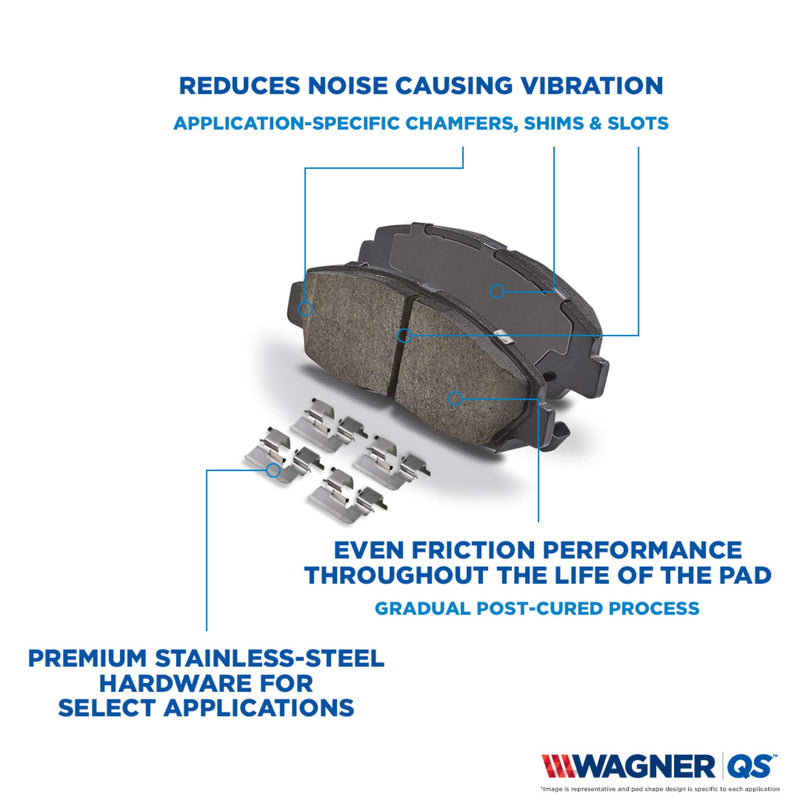 Wagner QuickStop ZD31 Ceramic Disc Brake Pad Set - LeoForward Australia