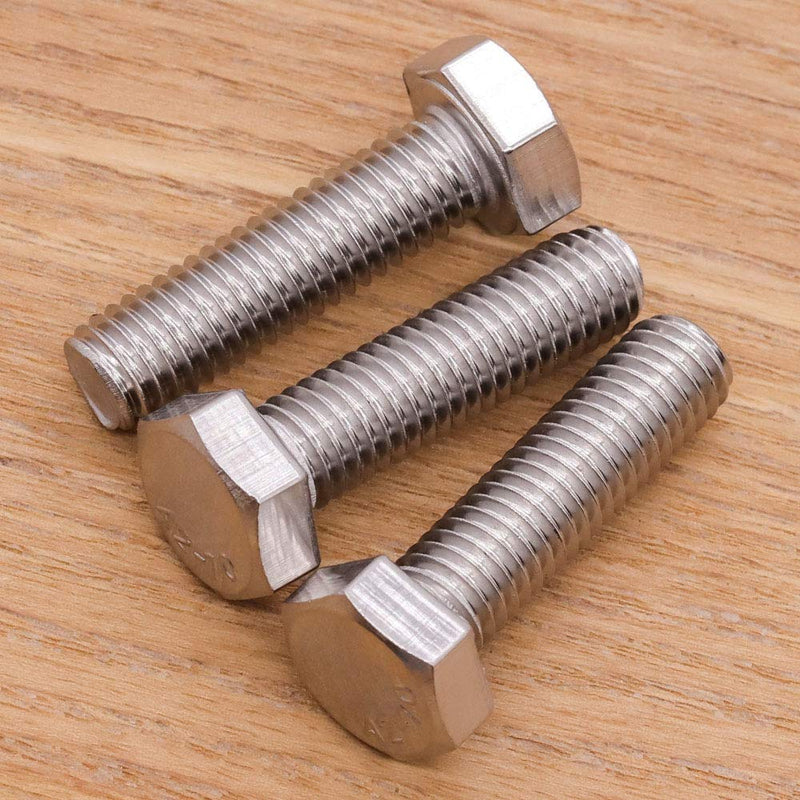  [AUSTRALIA] - M10-1.5 x 30mm Stainless Steel Hex Bolts, 304 Stainless Steel 18-8, Hex Drive, Full Thread, Coarse Thread UNC, Plain Finish, 10 PCS M10-1.5 x 30mm (10 PCS)