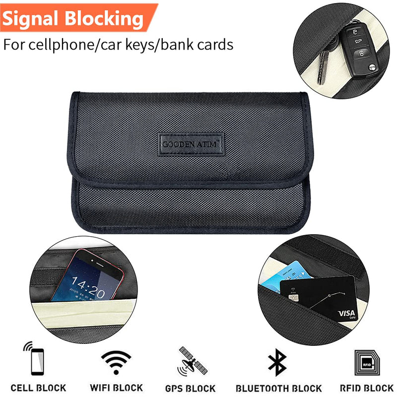  [AUSTRALIA] - Larger Faraday Pouch[2 Pack&9.4x5.5in Size for All Phones], Faraday Bag Cage, RFID Signal Blocking Bag for Phones Privacy Protection and Car Key FOB, Anti-Tracking (Upgraded)