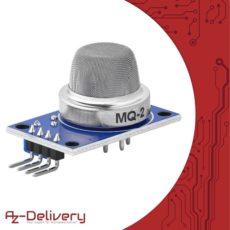  [AUSTRALIA] - AZDelivery 3 x MQ-2 gas sensor smoke sensor air quality module compatible with Arduino including ebook!