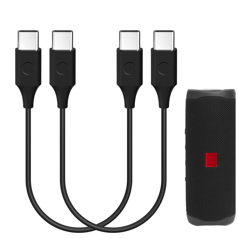  [AUSTRALIA] - GEEKRIA Type-C Short Charger Cable, Compatible with JBL Flip 6, Flip 5, Pulse 5, Pulse 4, Charge 4, Tour Pro 2 Charger, USB-C to USB-C Replacement Power Charging Cord (1 ft / 30 cm 2 Pack)