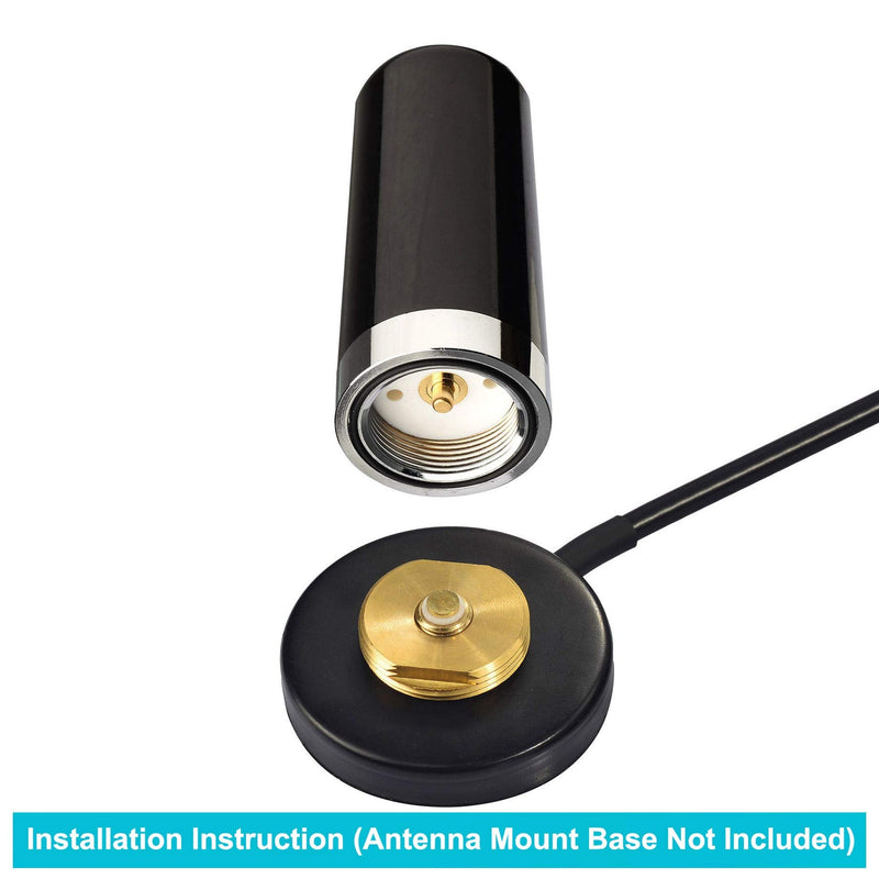  [AUSTRALIA] - Bingfu Vehicle Ham Radio Mobile Radio Antenna Dual Band VHF UHF 136-174MHz 400-470MHz Amateur Radio Low Profile NMO Mount Antenna for Car Truck Ham Radio Mobile Radio Two Way Radio Marine VHF Radio