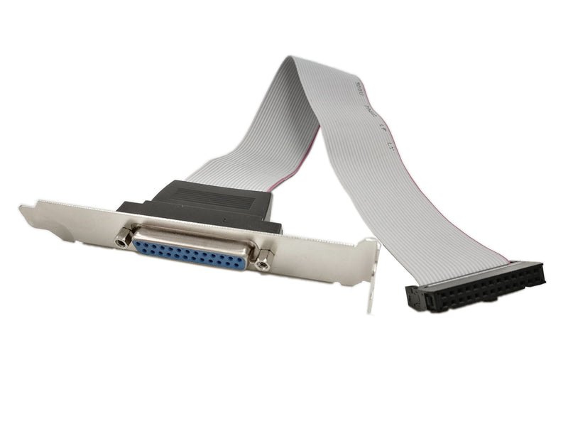 SINLOON DB25 Adapter with Bracket to IDC 26 Pin Ribbon Cable, Motherboard Slot Plate Parallel Panel DB-25 Female to 26 Pin IDC Socket Flat Cable - LeoForward Australia