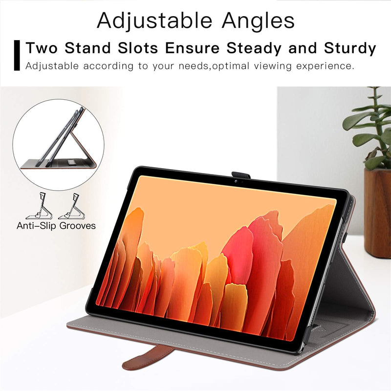  [AUSTRALIA] - ZtotopCase for Samsung Galaxy Tab A7 10.4 Case 2020, Premium PU Leather Folding Stand Cover for Galaxy Tab A 7 (SM-T500/T505/T507 2020 Release) with Pen Holder & Multiple Viewing Angles - Brown