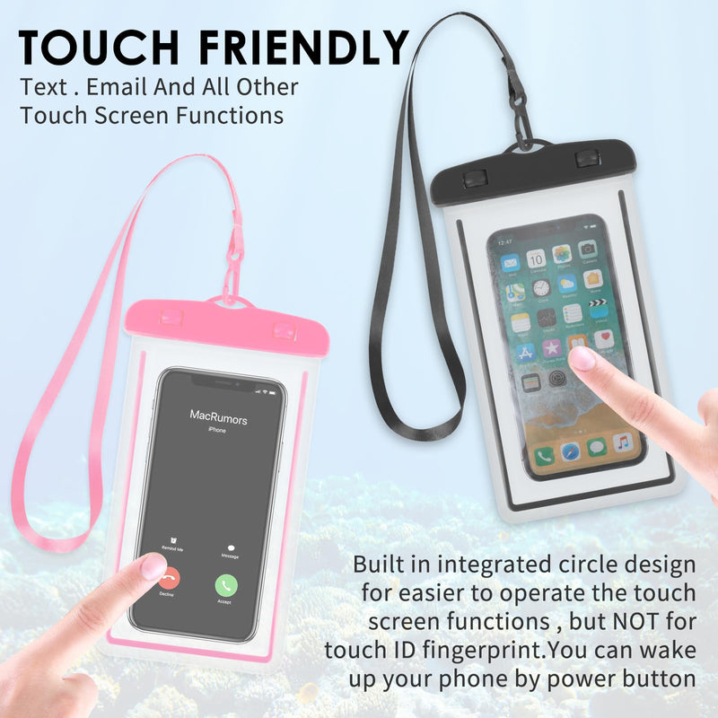  [AUSTRALIA] - Waterproof Phone Pouch 4Packs Universal Underwater Phone Case Dry Bag Waterproof Cell Phone Pouch Compatible with iPhone 13 12 11 Pro Max Max XS X XR Samsung Galaxy for Beach Swimming 6.9" Clear