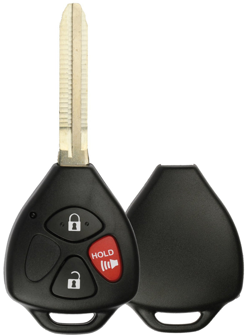  [AUSTRALIA] - KeylessOption Keyless Entry Remote Fob Blank Key Blade Shell Case for Toyota RAV4 Venza Yaris Matrix Vibe xB Black