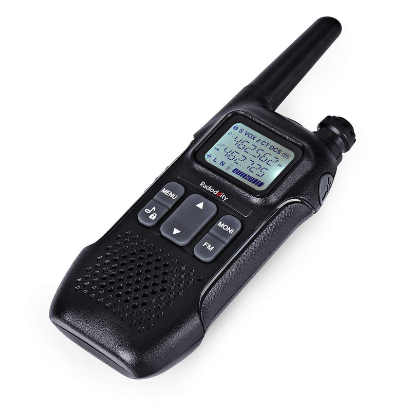 Radioddity FS-T1 FRS Two-Way Radio Long Range License-Free Walkie Talkies NOAA, 22 Channels 154 Privacy Codes with Earpiece, USB Charging, 2 Pack - LeoForward Australia