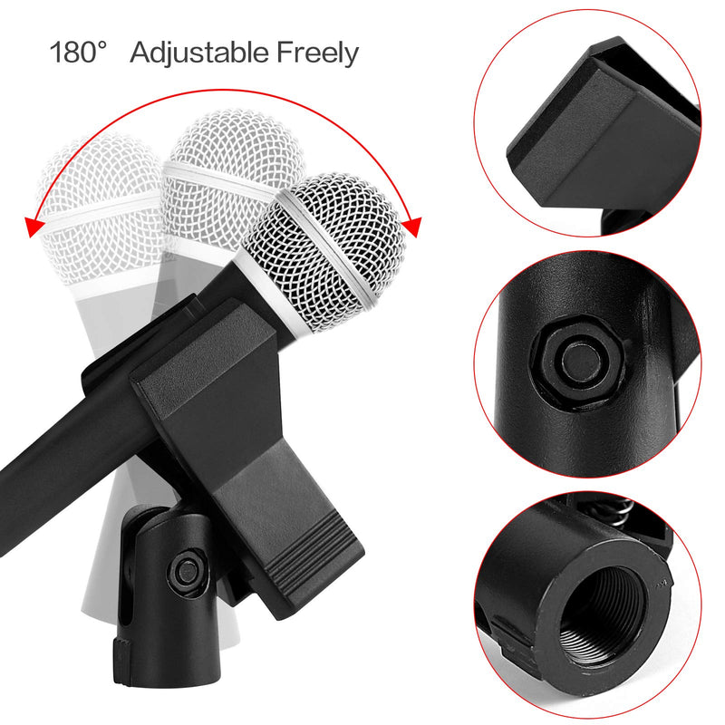  [AUSTRALIA] - Inovat Pack of 2 Pcs Universal Adjustable Microphone Butterfly Clip Mic Clip Holder for Mic Stand with 5/8" Male to 3/8" Female Adapter