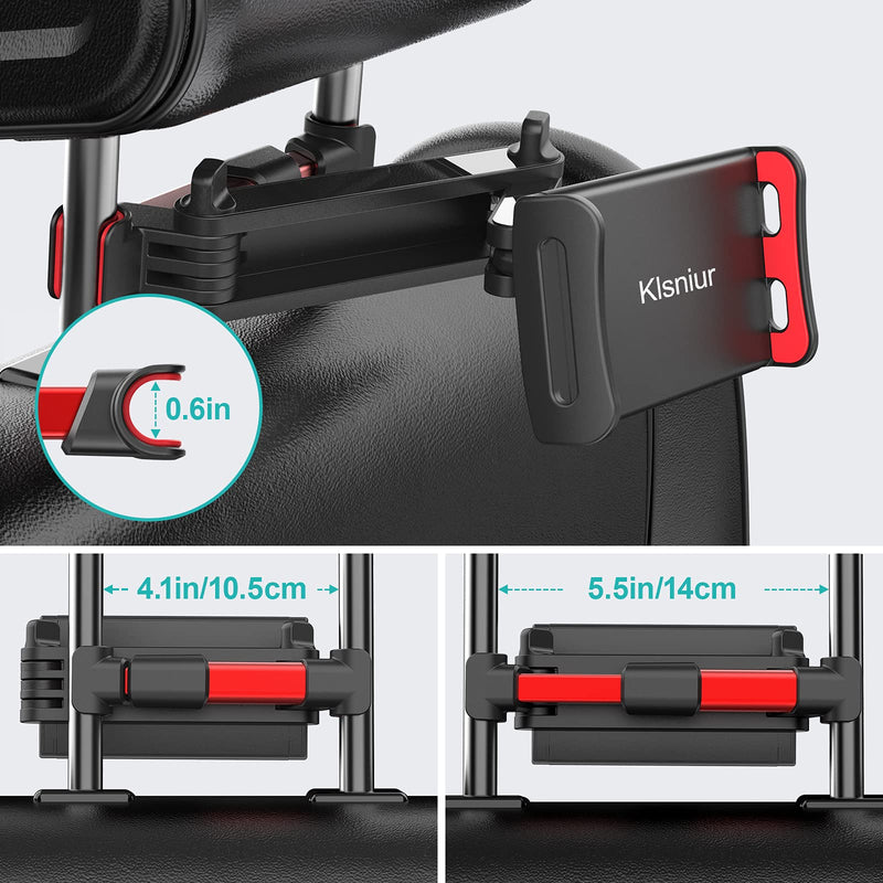  [AUSTRALIA] - Car Headrest Mount, Tablet Headrest Holder, Car Backseat Seat Mount Holder Universal 360° Rotating Adjustable for All 6"-10.5" Tablet iPad iPad Air iPad Mini,Samsung Galaxy,Cell Phones 4.5"-8" (Red) red