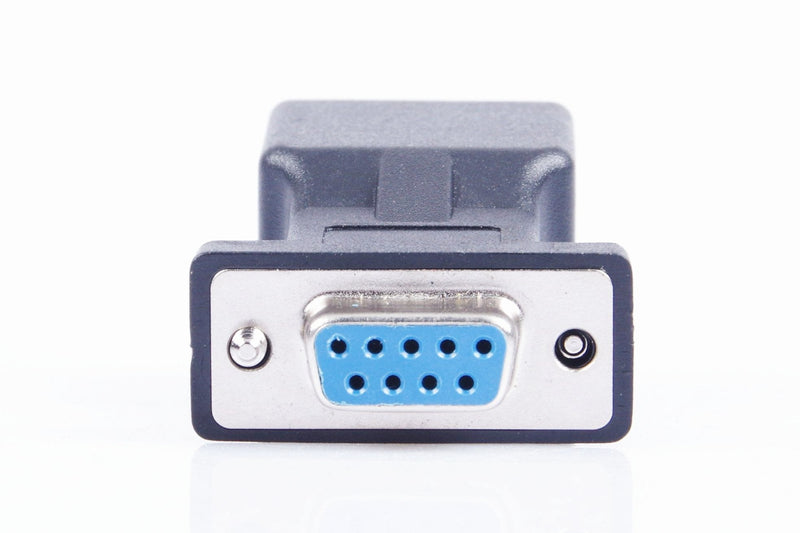  [AUSTRALIA] - LM YN DB9 RS232 Female to RJ45 Female Adapter COM Port to LAN Ethernet Port Converter