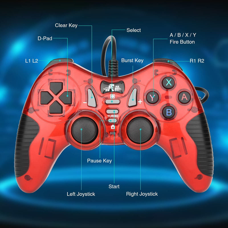  [AUSTRALIA] - (Update)Rii Wired Controller,Multi-Platform Controller with Vibration/Turbo,Compatible with Switch/PC/PS3/PS4/Android/Steam