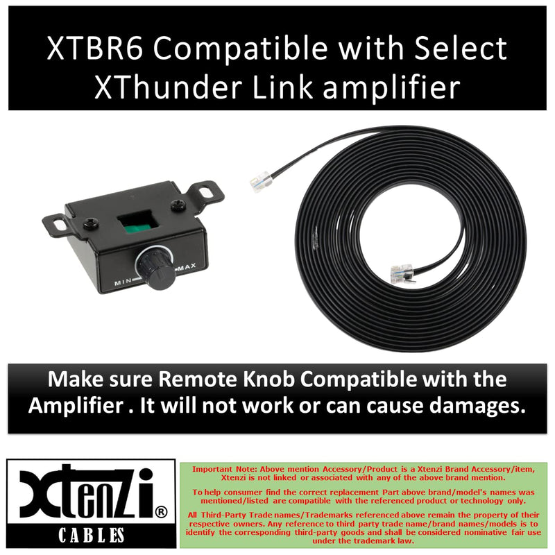  [AUSTRALIA] - Xtenzi Amplifier Bass Volume Knob Control Remote XTBR6 Compatible with XThunder Link Amp