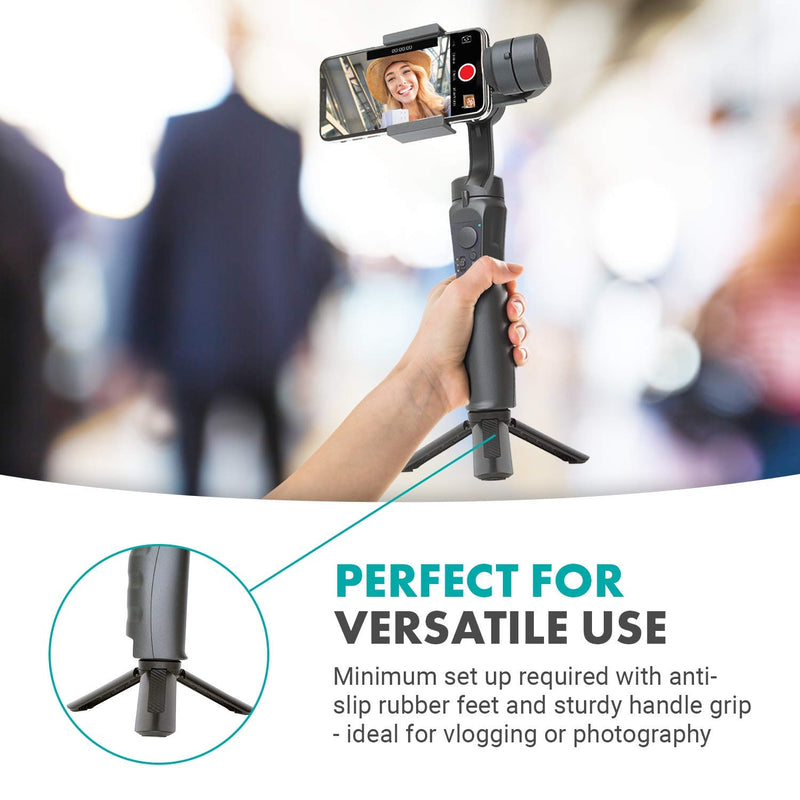  [AUSTRALIA] - Movo TR-1 Compact Mini Tabletop Tripod/Hand Grip with 1/4" Screw and Folding Feet. Compatible with GoPro, DSLR, Camera, Osmo, Pocket Projector, Zoom - Perfect for Photography, Vlogging and YouTube