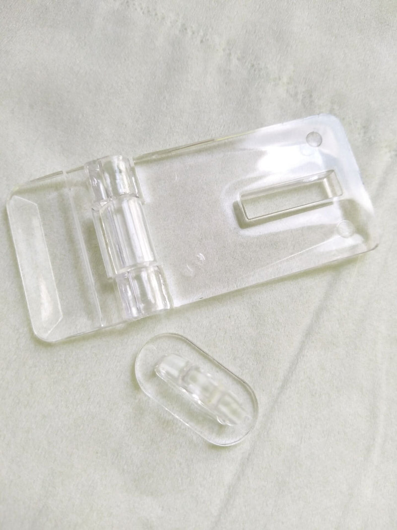 6PCS Crystal Clear Acrylic Lock Hasp Buckle Transparent Hinge Hasps - LeoForward Australia