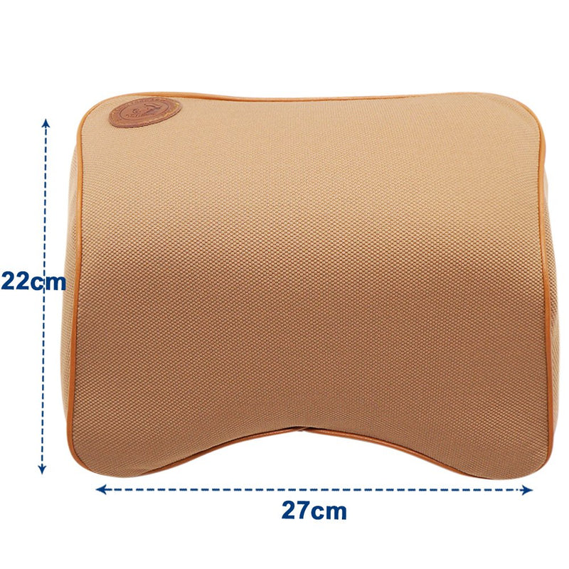  [AUSTRALIA] - LOCEN Memory Foam Car Cushion Neck Support Travel Pillow Fits Car Home Office Chair - Comfort Breathable Mesh - Coffee