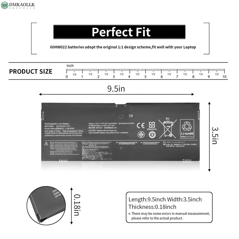  [AUSTRALIA] - DMKAOLLK L16L4PB1 L16M4PB1 Battery for Lenovo Yoga 720 13 720-13IKB 720-13IKBR 730 13 730-13IKB 730-13IWL Series L16C4PB1 5B10M52739 5B10M52738 5B10M52740 5B10M52738 2ICP4/43/110-2 48Wh