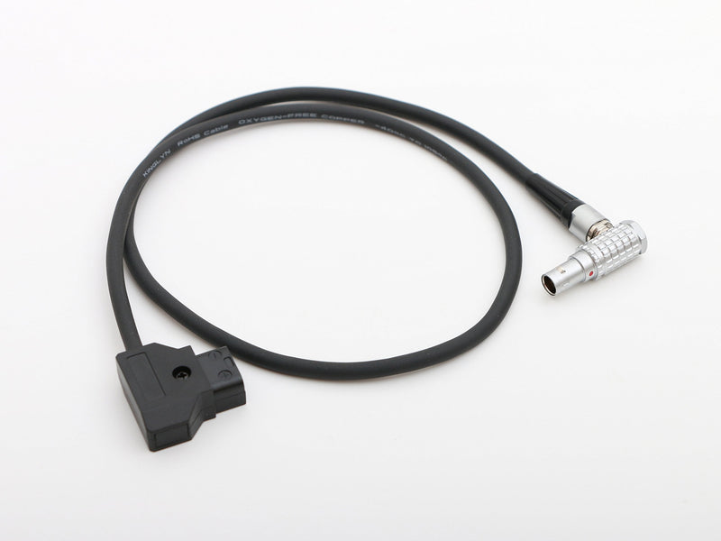  [AUSTRALIA] - D-tap to Male 0B 2pin Right Angle Power Cable 1.6ft for Power Teradek Bond