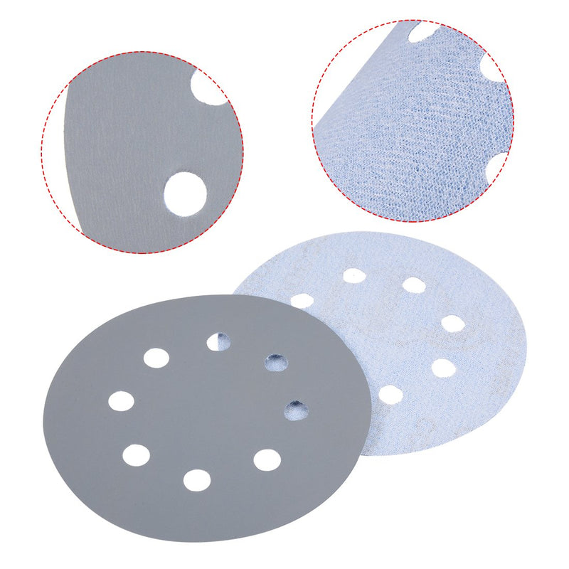  [AUSTRALIA] - uxcell 20Pcs 5 Inch 8 Hole Hook and Loop Sanding Disc 3000 Grit Flocking Sandpaper Random Orbital Sander Paper