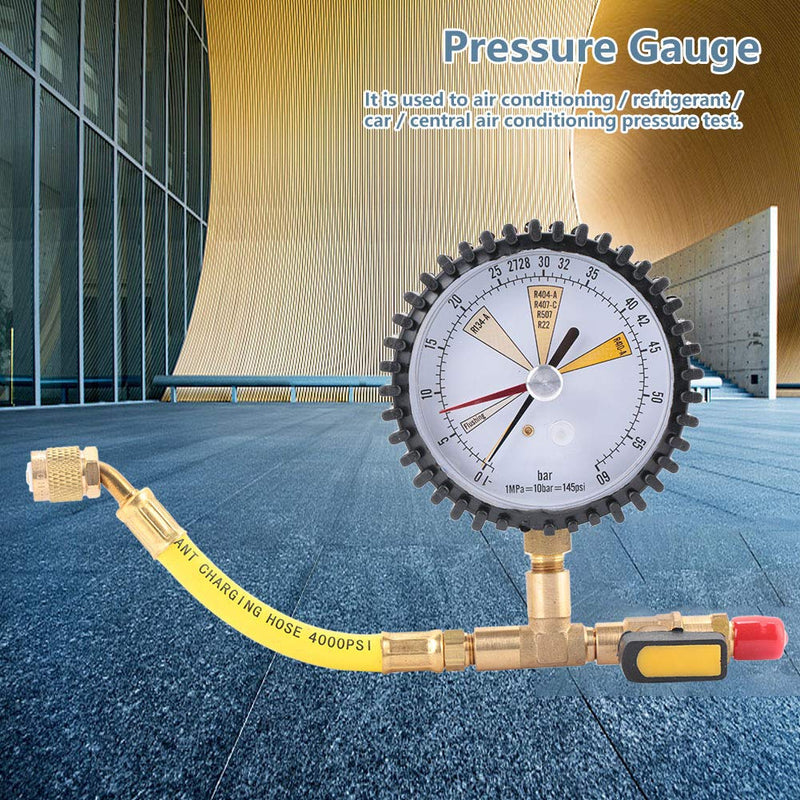  [AUSTRALIA] - Pressure Gauge - Air Conditioning Refrigeration Nitrogen Pressure Tester Pressure Test Chart Steel Gas Pressure Tester Assembly