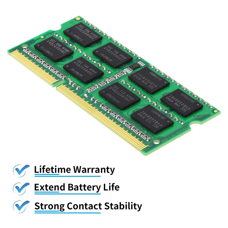 4GB DDR3 / DDR3L 1600MHz SODIMM RAM, Royemai PC3L-12800 2Rx8 1.35V 1.5V CL11 204-pin Notebook Laptop RAM Memory Module DDR3L 12800 1x4G-12800SL-Green - LeoForward Australia