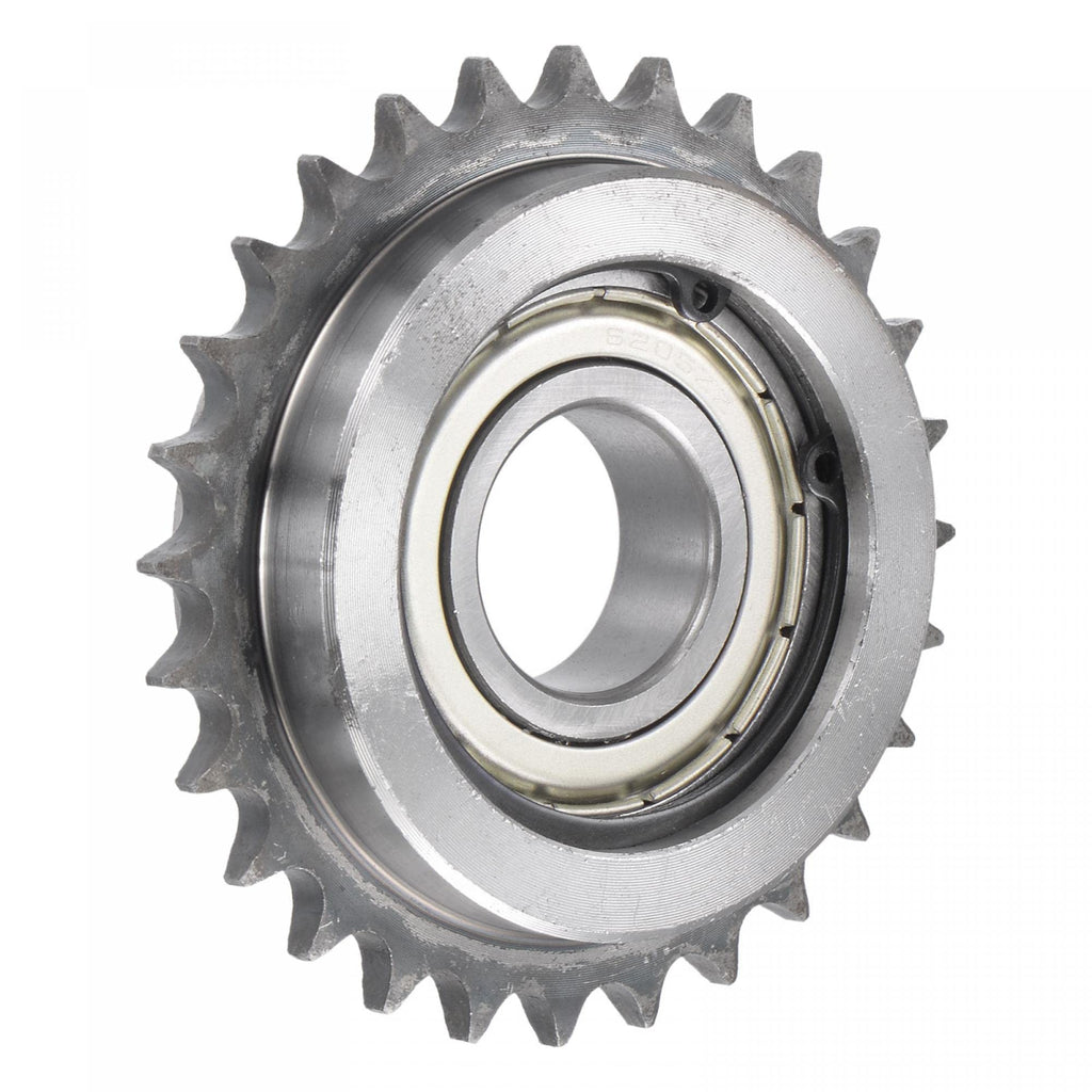  [AUSTRALIA] - uxcell #35 Chain Idler Sprocket, 25mm Bore 3/8" Pitch 28 Tooth Tensioner, Black Oxide Finish C45 Carbon Steel with Insert Single Bearing for ISO 06B Chains