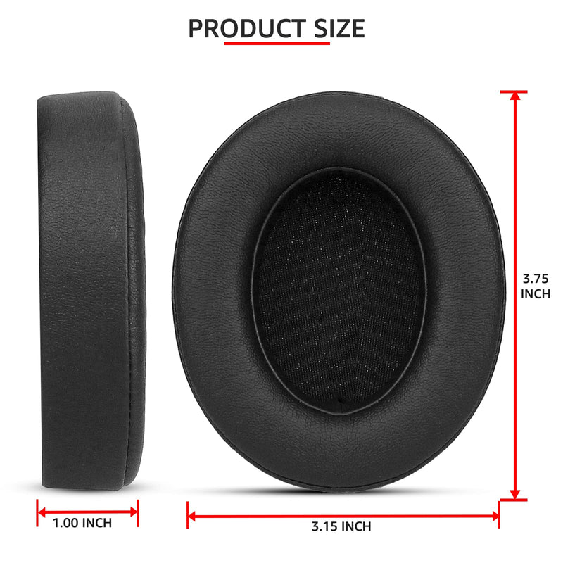  [AUSTRALIA] - Krone Kalpasmos Studio 3 Replacement Ear Pads, Compatible with Beats Studio 2 & 3 Wired/Wireless/Model B0501/Model B0500 Headphone, Protein Leather & Memory Foam, Black