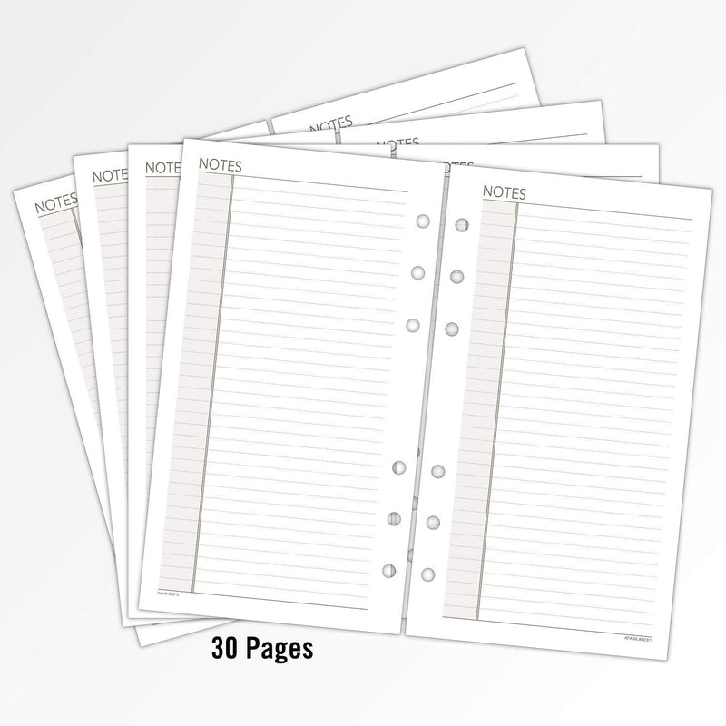  [AUSTRALIA] - AT-A-GLANCE Day Runner Lined NotePad Pages, Refill, Loose-Leaf, Undated, for Planner, 3-3/4" x 6-3/4", Size 3, 30 Sheets/Pack (033-3)
