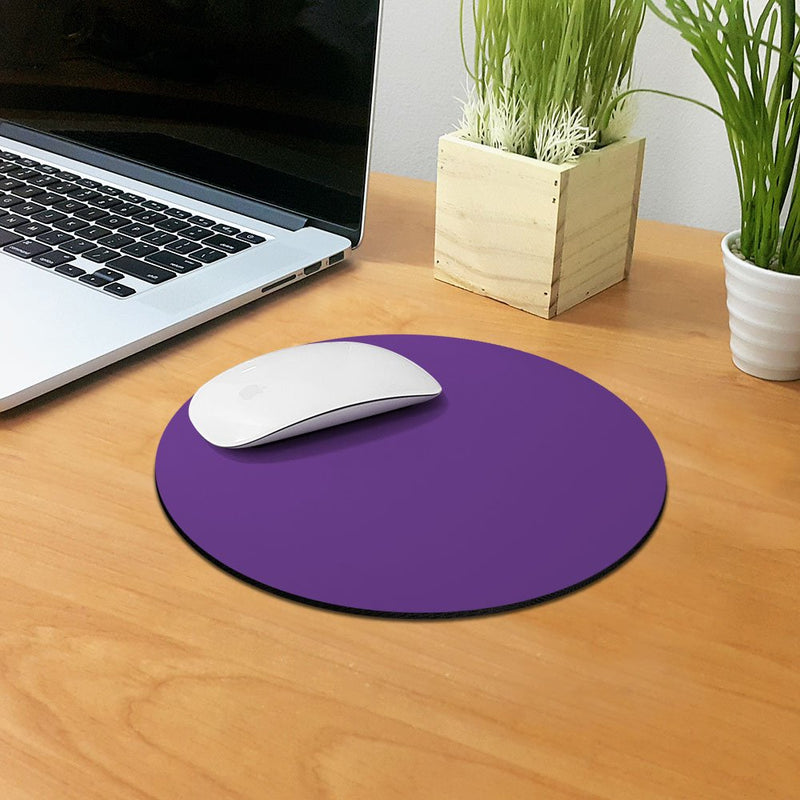 Non-Slip Round Mousepad, FINCIBO Solid Orchid Purple Mouse Pad for Home, Office and Gaming Desk - LeoForward Australia