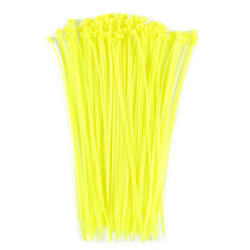  [AUSTRALIA] - Ziptie 11-inch Fluorescent Yellow Multi-Purpose Cable Tie, 75-lb Tensile Strength, UL 21S Listed, 100-Pack, 220178