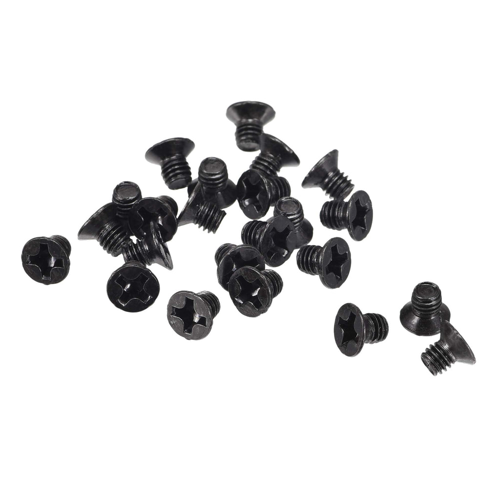  [AUSTRALIA] - uxcell M3 x 4mm Phillips Screw Fastener Black for Laptop PC TV Fan Switch 350pcs M3x4mm