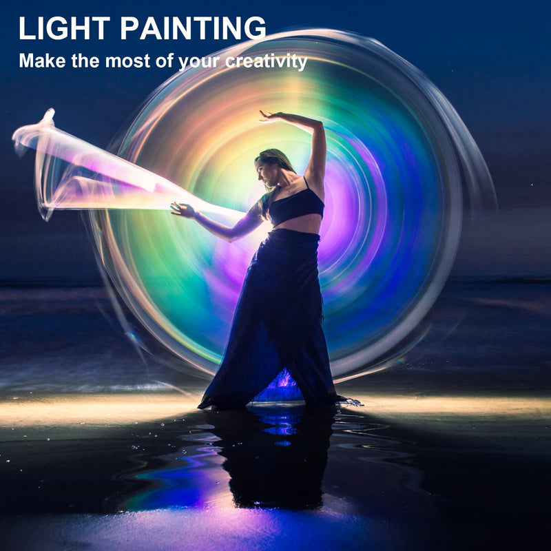  [AUSTRALIA] - Portable LED Photography Light Wand, LUXCEO Handheld LED Video Light 1000 Lumens CRI 95+ USB Rechargeable with Remote Control, Carry Bag, Adjustable Color Temperature 3000K-6000K and 36 Colors