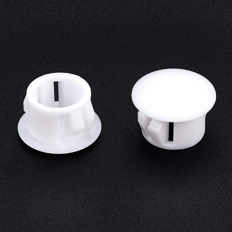 Fielect 50pcs Hole Plugs 12.7mm x 10.3mm White Nylon Round Snap Panel Locking Hole Plugs Cover Cable Snap Bushing SKT-13 - LeoForward Australia