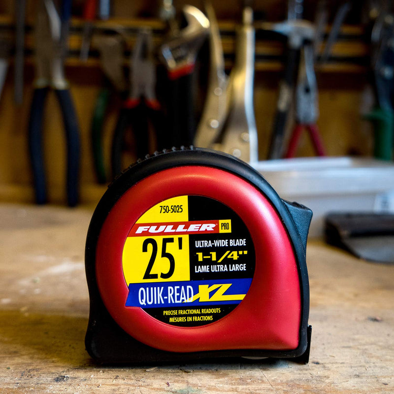  [AUSTRALIA] - Fuller Tool 750-5025 25 Feet Heavy Duty XL Tape Measure, Retractable Measuring Metric Tape