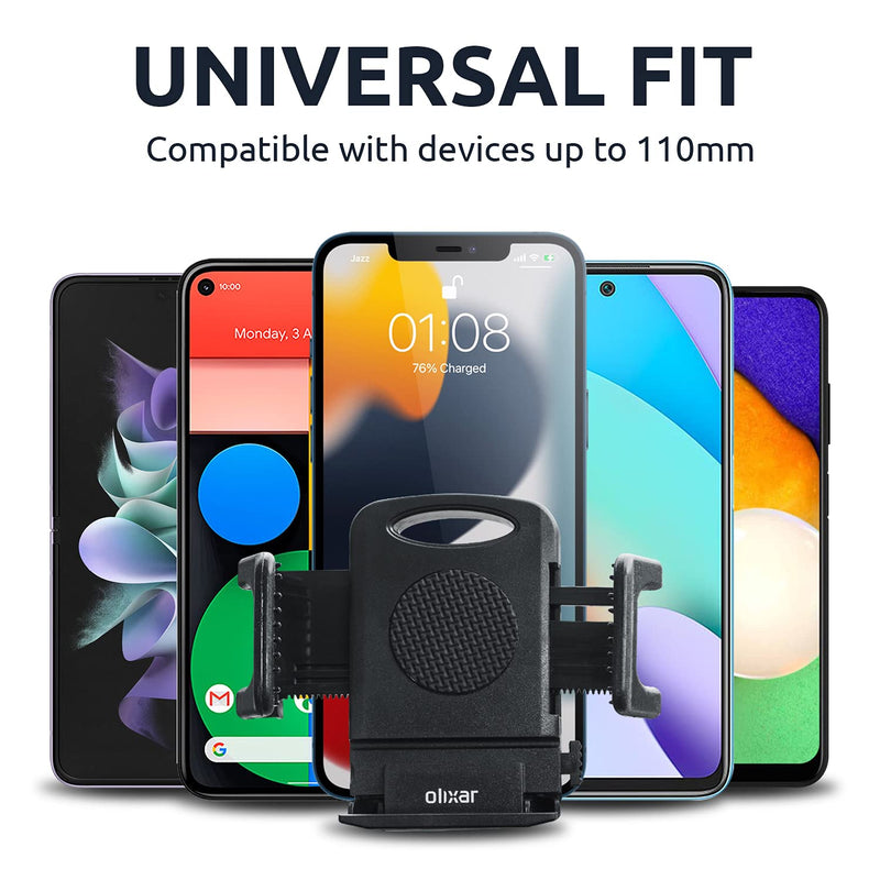  [AUSTRALIA] - Olixar CD Player Phone Mount - Car CD Phone Holder - Cellphone Holder Car CD Player - Universal Fit for iPhone, Samsung Galaxy, Motorola, Huawei Devices and More - Black