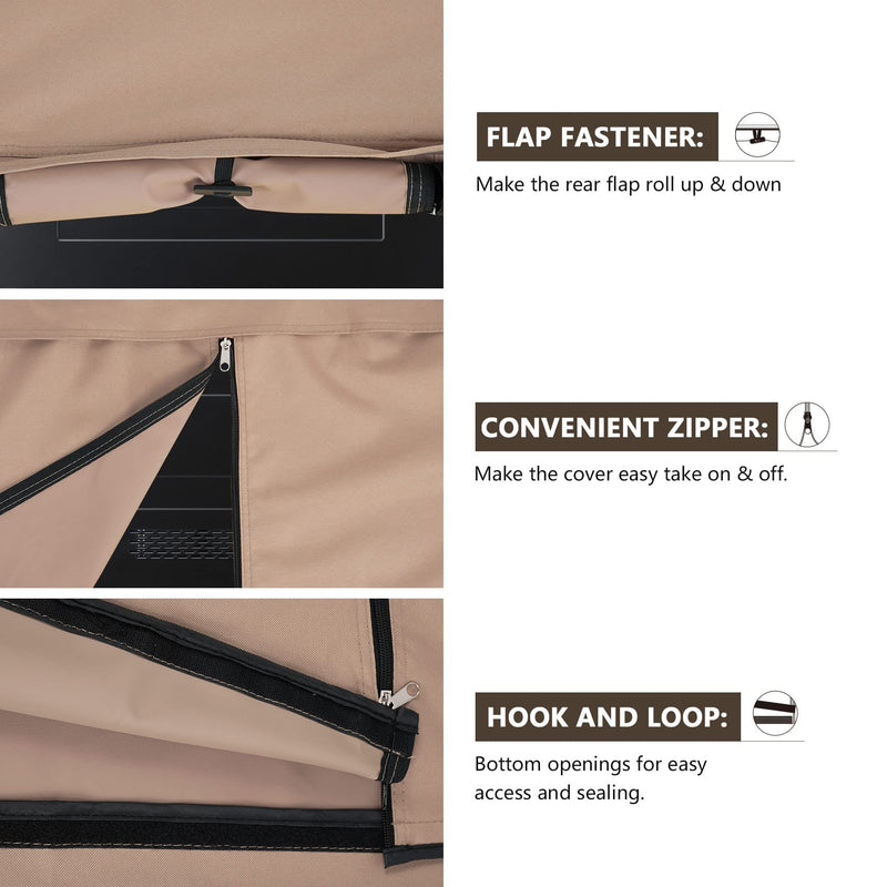  [AUSTRALIA] - ULTCOVER Waterproof Outdoor TV Cover for 28-32 inch Outside Flat Screen Televisions with Mounts and Stands 28" - 32" Brown