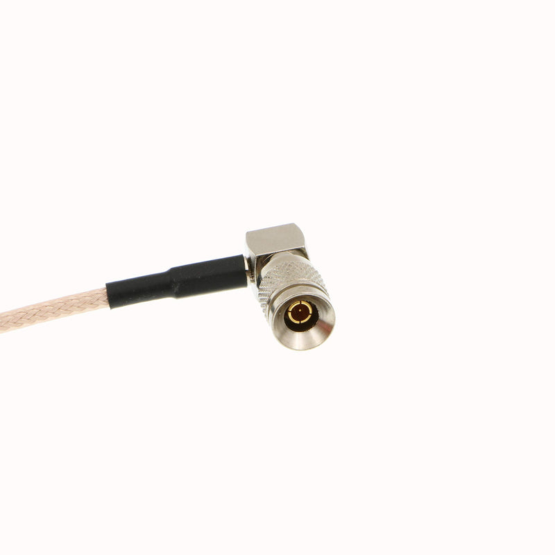  [AUSTRALIA] - Uonecn RG179 Right Angle BNC to Right Angle DIN 1.0/2.3 mini BNC 75ohm Coaxial Cable Video Cable For Blackmagic HyperDeck Shuttle 50cm