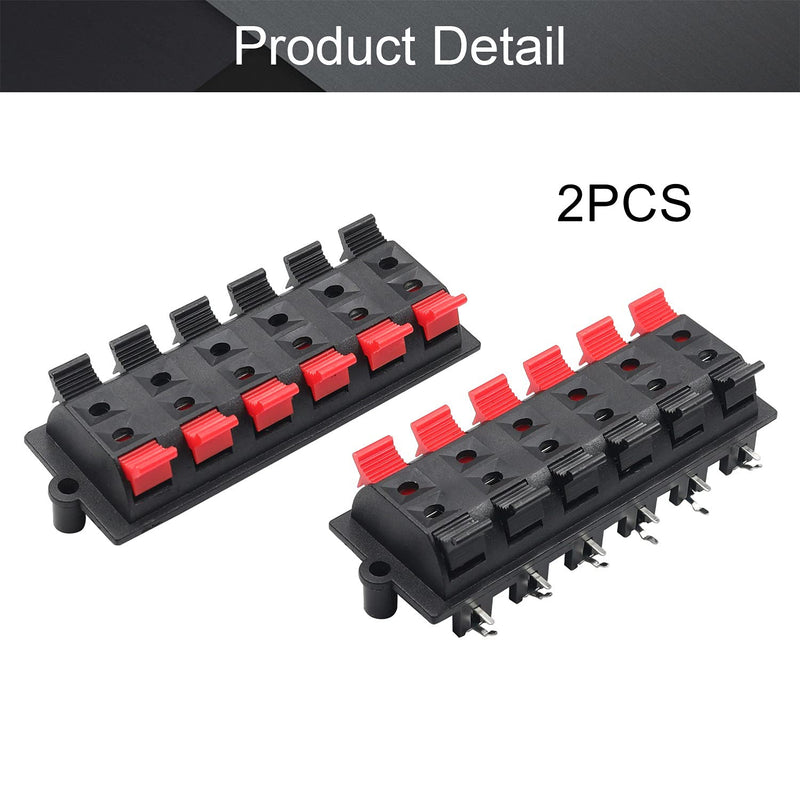  [AUSTRALIA] - Fielect 2pcs WP12-03 Speaker Spring Connection Clip 12 Way Terminals Strip Block Jointing Clamp Test Clip Jack Socket Push Release Connector