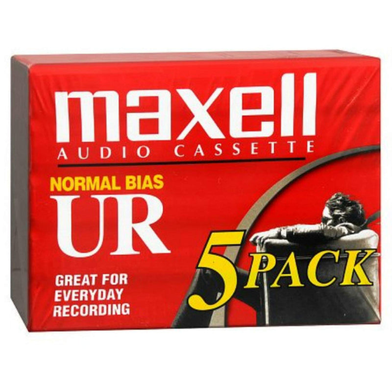  [AUSTRALIA] - Maxell Audio Cassette Normal Bias UR 120 IEC Type EQ 120us Pack of 5