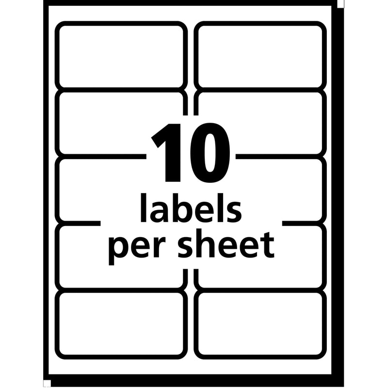 Avery Matte Frosted Clear Address Labels for Inkjet Printers, 2" x 4", 250 Labels (8663) 1 Pack - LeoForward Australia