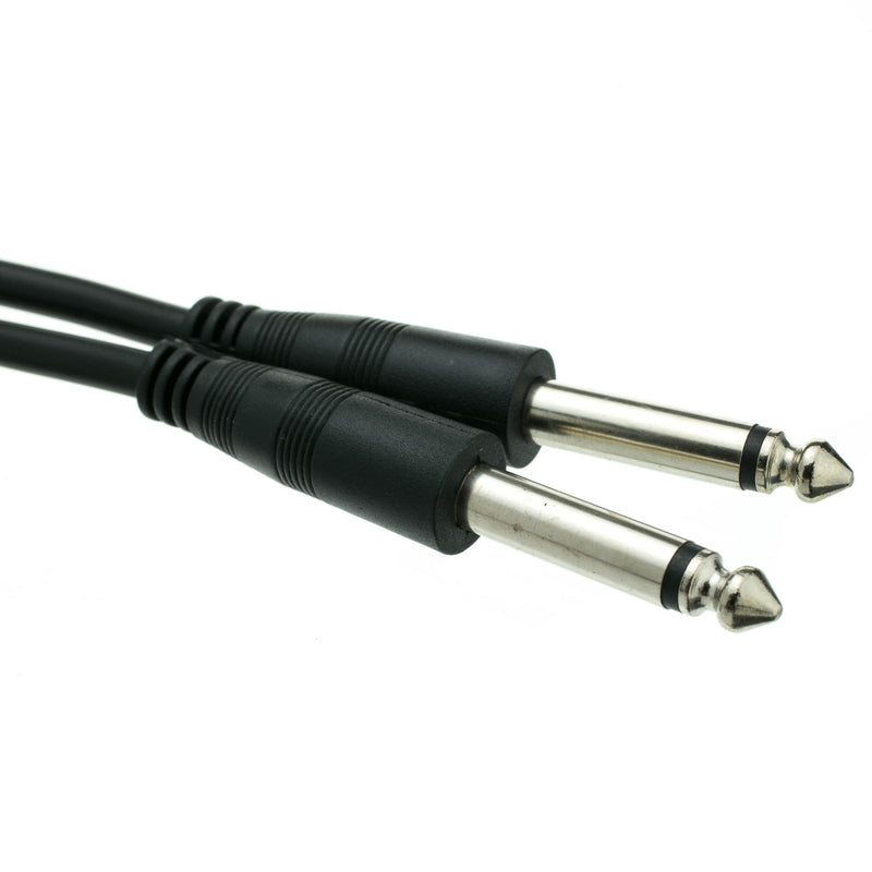  [AUSTRALIA] - CableWholesale 1/4 Inch Mono Patch Cable, 6 feet 1/4" Mono Male to 1/4" Mono Male Cord for Electric Instruments (Guitar, Keyboard, Amplifier, Speakers, Synthesizers) 1/4 Mono Male to 1/4 Mono Male