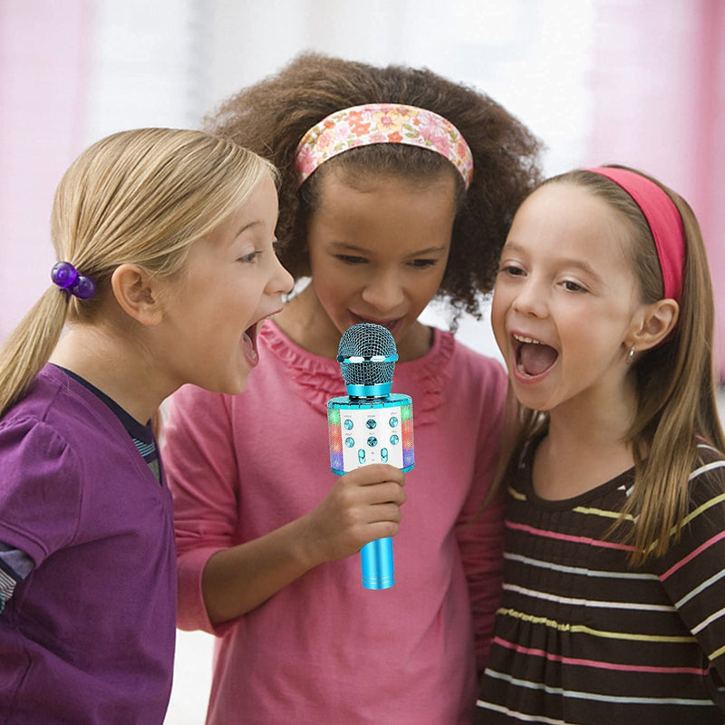  [AUSTRALIA] - Karaoke Microphone for Kids Gifts Age 4-12,Hot Toys for 5 6 7 8 Year Old Girls Singing Microphone,Popular Birthday Presents for 9 10 11 12 Year Old Teenager Blue