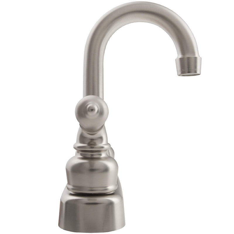  [AUSTRALIA] - Dura Faucet (DF-PB150C-SN) RV Bar Faucet with Classical Levers - 6-inch Spout (Brushed Satin Nickel) Brushed Satin Nickel