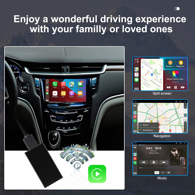  [AUSTRALIA] - Original Car Wired to Wireless Carplay USB Adapter Fastest and Most Compact Wireless CarPlay Adapter USB-A and USB-C Cables 5.8GHz WiFi Plug & Play No Delay Online Apple CarPlay Magic Box Carplay