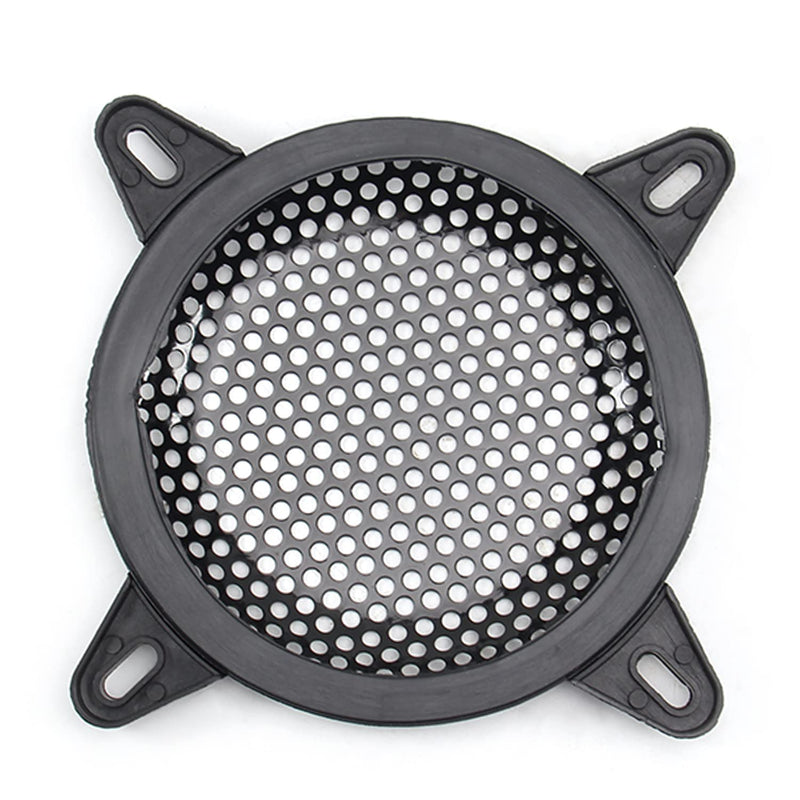  [AUSTRALIA] - Fielect 5 inch Speaker Grill Cover Mesh Decorative Circle Woofer Guard Protector Cover Audio Accessories Black 1Pc