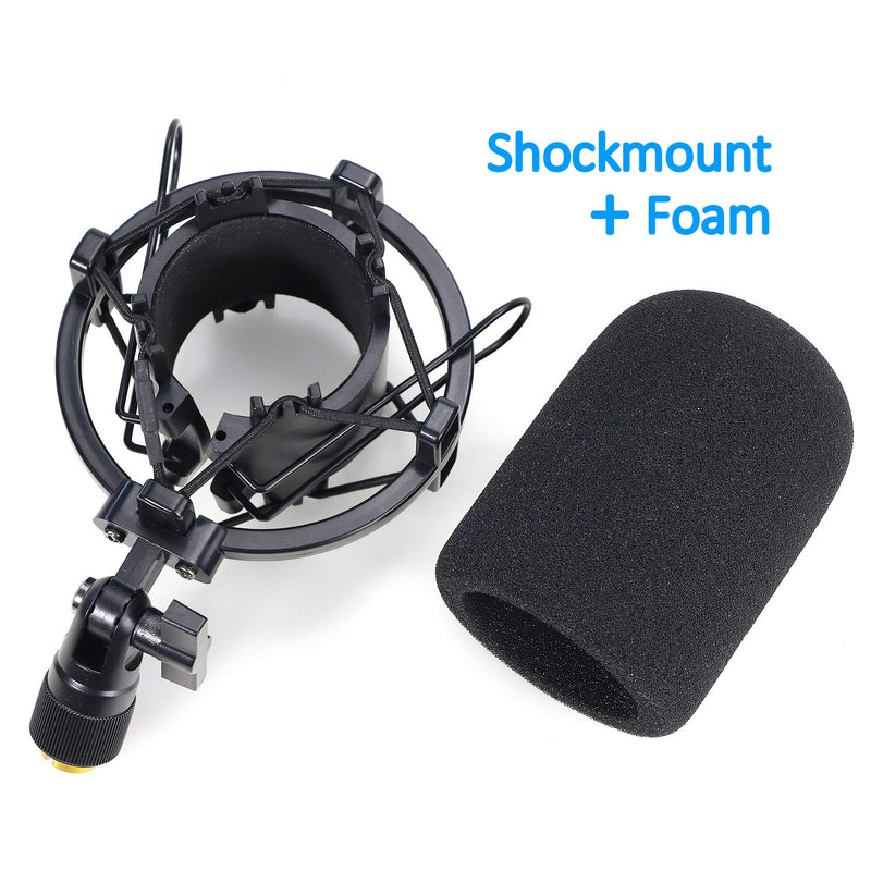  [AUSTRALIA] - SUNMON AT2020 Mic Shock Mount and Foam Windscreen For Audio Technica AT2020 Microphone