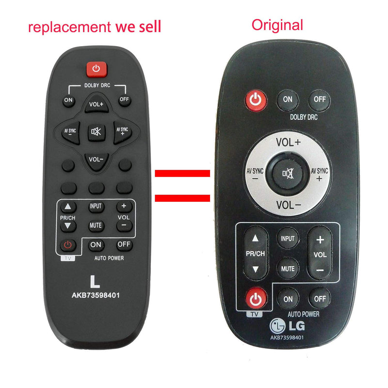 AKB73598401 Replacement Soundbar Remote Control Applicable for LG NB2020A NB2022A NB2030A Sound Bar Audio System - LeoForward Australia