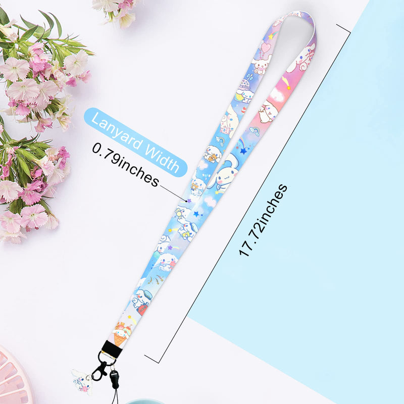  [AUSTRALIA] - Cinnamoroll Lanyard for Keys,Cinnamoroll Lanyards for ID Holder,Lanyard for Women and Man,Cute Lanyard,Kawaii Lanyard,Anime Lanyard,Blue and Pink Lanyard Blue and Pink